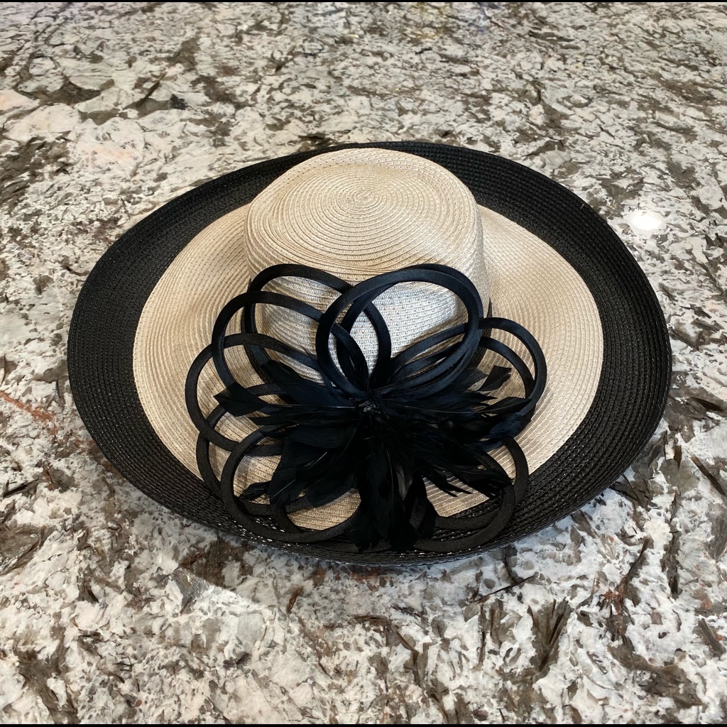 August Hat Company Fine Millinery Feather Sun Hat